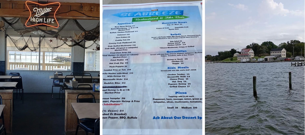 Seabreeze Restaurant & Tiki Bar Menu