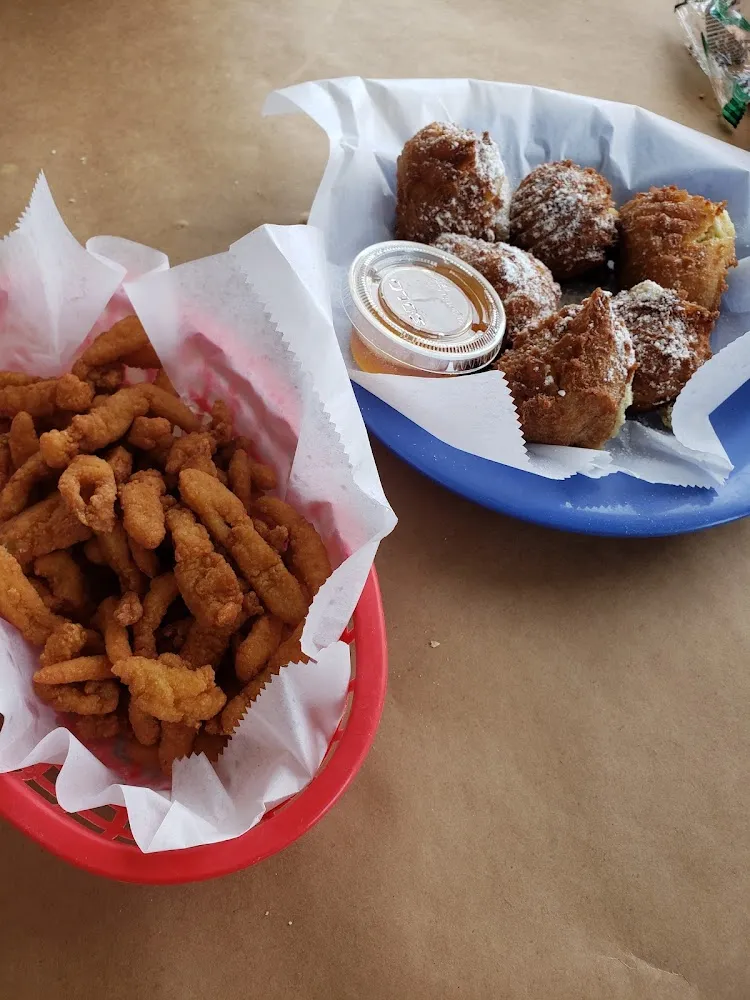 Clam Strip and Corn Fritters